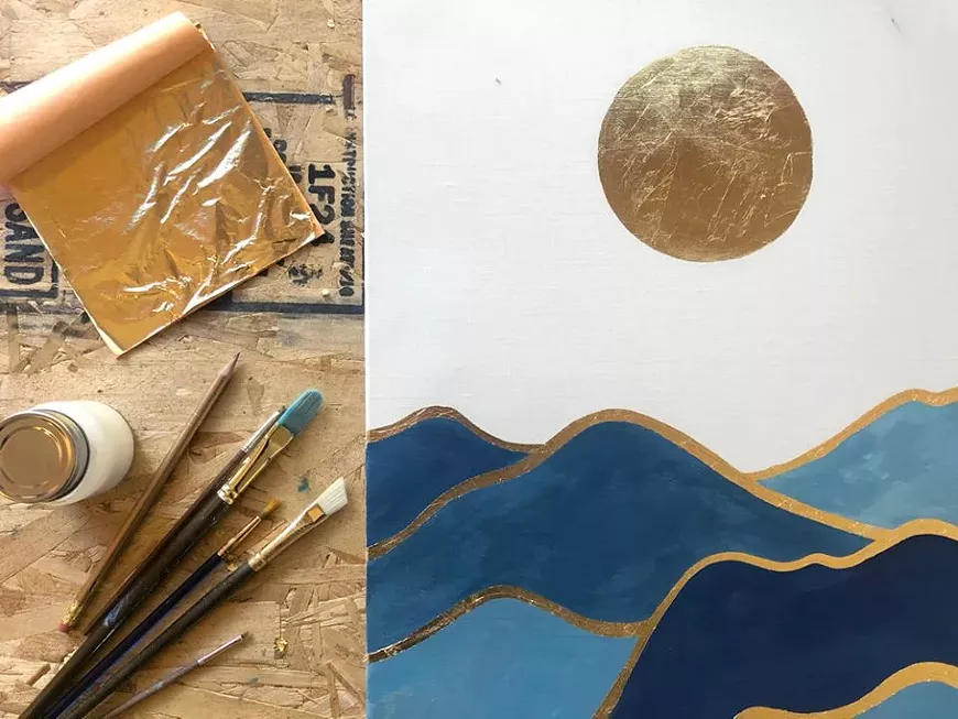 Gold Leaf Painting at The Haven