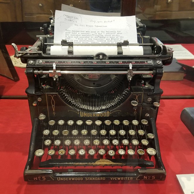 Phil Brogan's typewriter