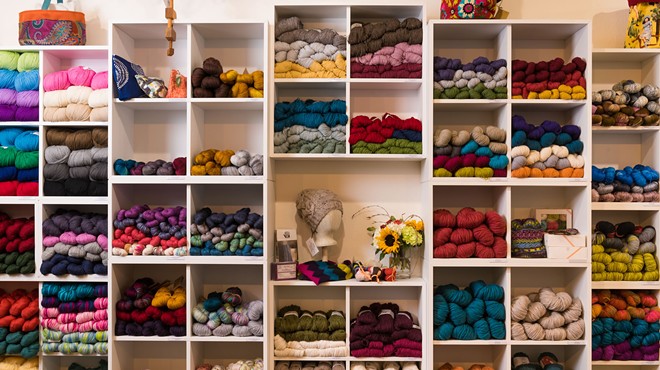 Knit Infinity Scarves at Fancywork Yarn Shop