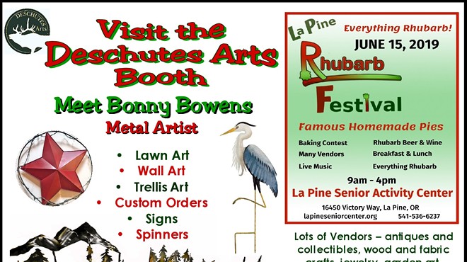 Visit Deschutes Arts Metalworks at the La Pine Rhubarb Festival