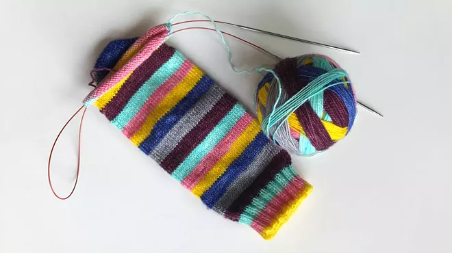 Image: Intro to Magic Loop Sock Knitting