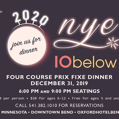 New Year's Eve Prix Fixe at 10below