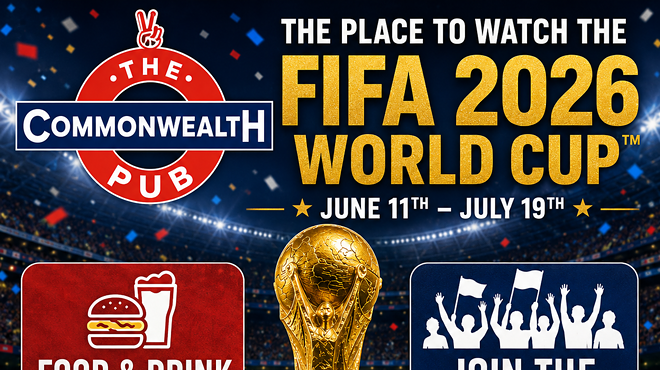 Image: 2026 Soccer World Cup at The Commonwealth Pub