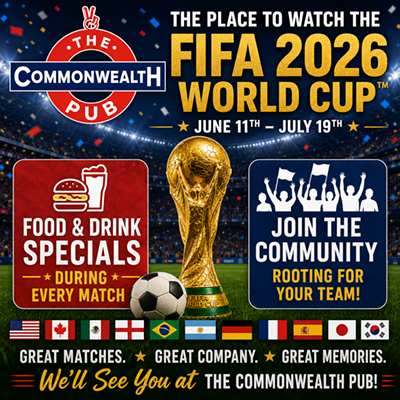 Image: 2026 Soccer World Cup at The Commonwealth Pub