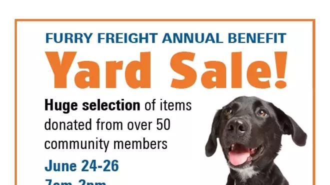 Image: 5th Annual Furry Freight Benefit Yard Sale!