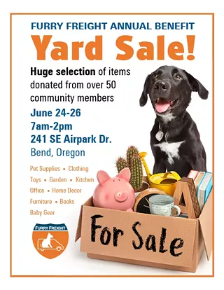 Image: 5th Annual Furry Freight Benefit Yard Sale!