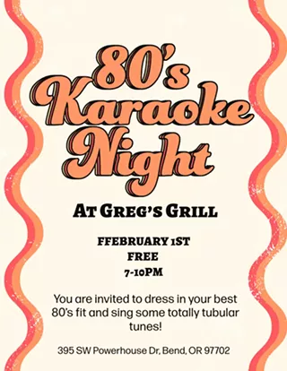 Image: 80s Karaoke Night