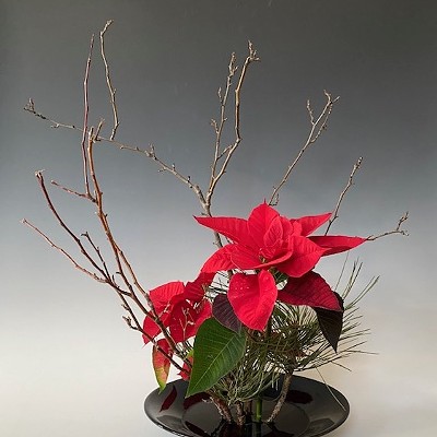 Ikebana holiday arrangement.