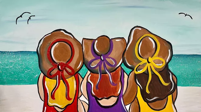 Image: Beach Babes Paint and Sip at Testimony Wine Bar