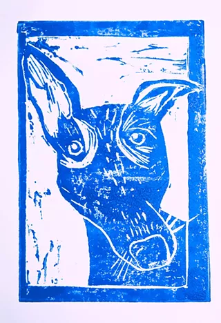 Image: Block Printing Pet Portraits