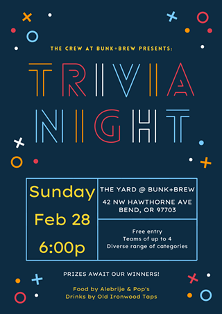 Image: Bunk+Brew Presents: Trivia Night!
