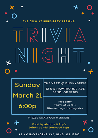 Image: Bunk+Brew Presents: Trivia Night!