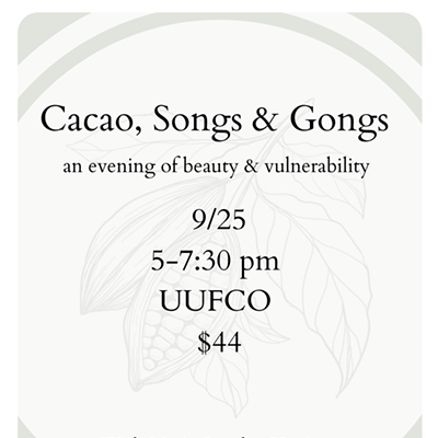 Cacao, Songs & Gongs