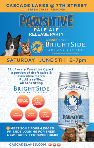 Image: Cascade Lakes Brewing Co. Pawsitive Pale Ale Release Party to Benefit BrightSide Animal Center