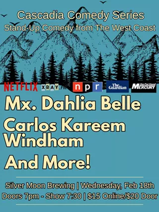 Image: Cascadia Comedy - Mx. Dahlia Belle and Carlos Kareem Windham