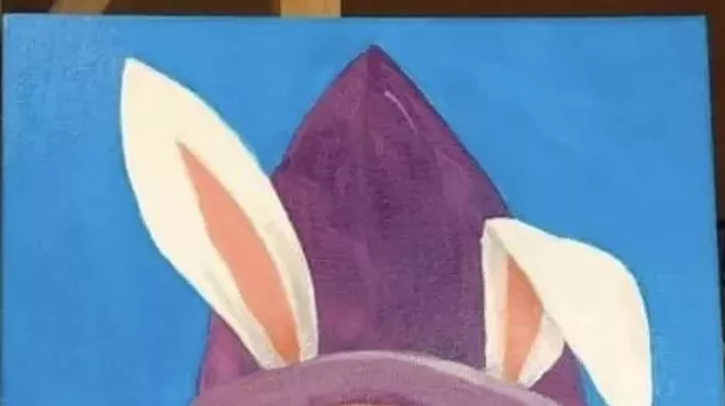 Image: Cute Gnome Bunny Paint Party