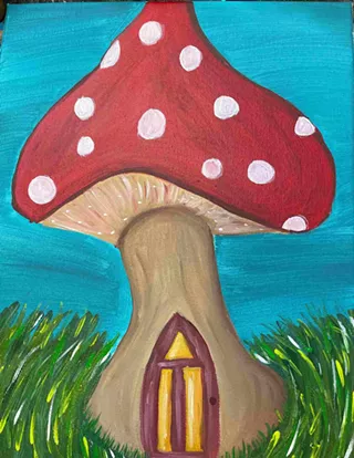 Image: Cute Mushroom Paint Party