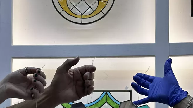 Image: Date Night- Stained Glass Honeycomb Suncatchers
