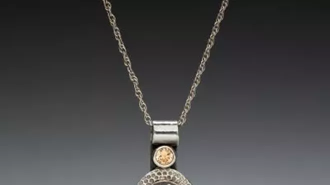 Image: Dichroic Glass Set in Metal Clay Pendant Class - 2 Days*