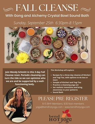 Fall Cleanse with Alchemy Crystal Bowls and Gong Sound Bath with Wendy Schmitt
