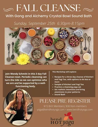 Image: Fall Cleanse with Alchemy Crystal Bowls and Gong Sound Bath with Wendy Schmitt