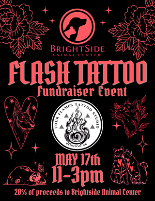 Image: Four Flames Tattoo Flash Event for BrightSide Animal Center