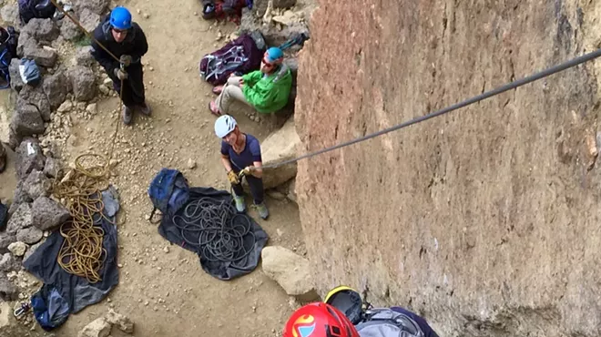 Image: Full Moon Climbing Afternoon - Smith Rock