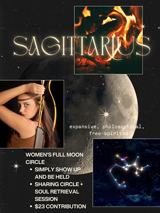 Image: Full Moon in Sagittarius Women&rsquo;s Circle with Soul Retrieval Session