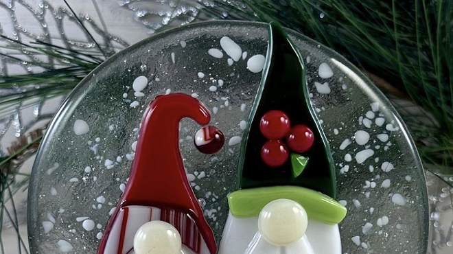 Image: Fused Glass Snow Globe Ornaments