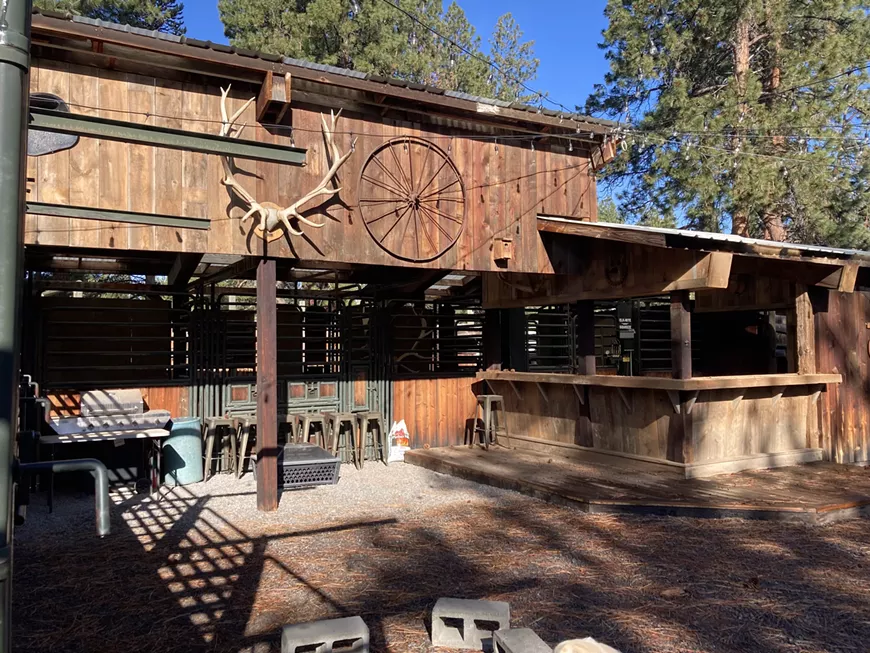 Finish line party here at the "Secret Corral" at Pole Creek Ranch