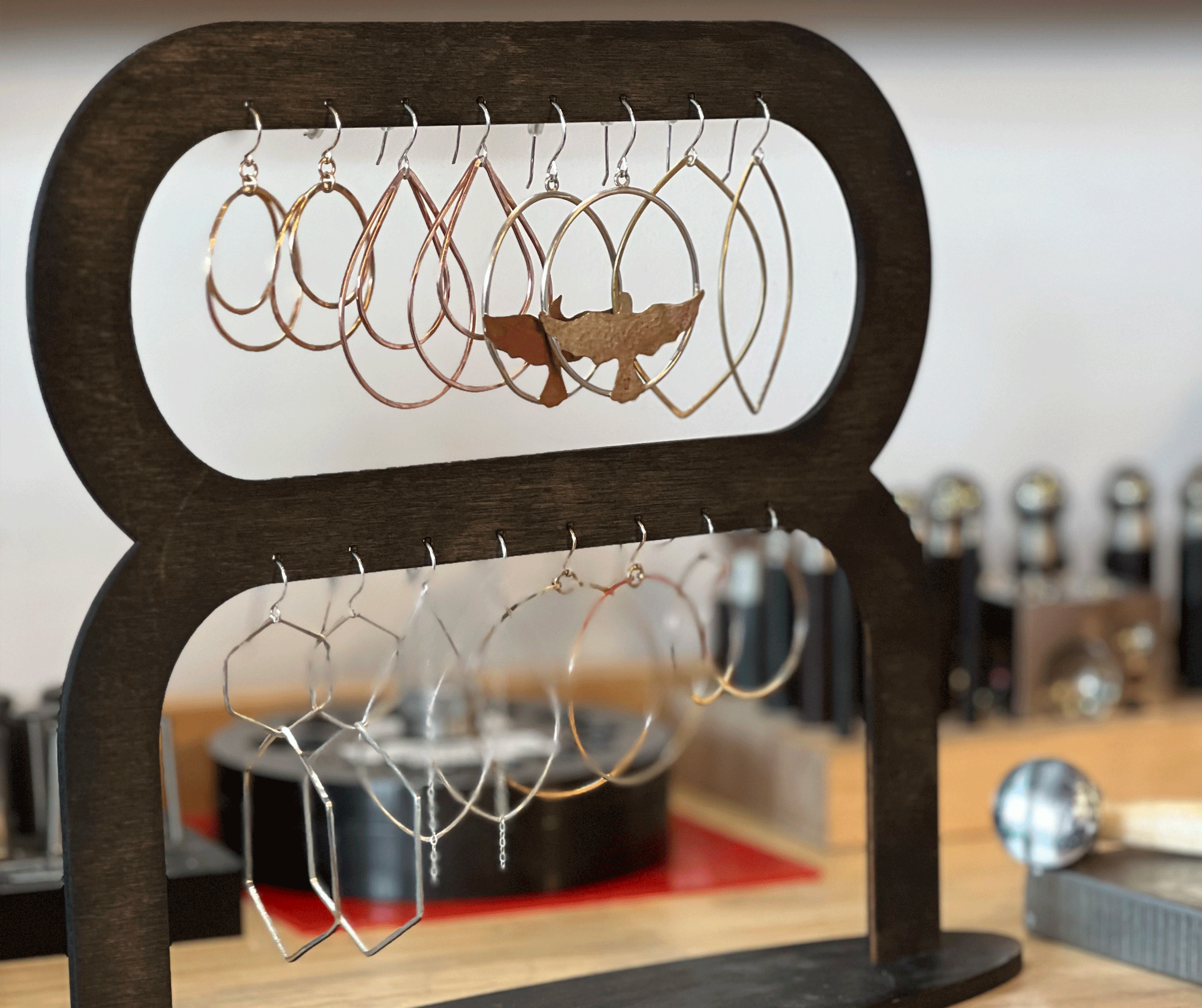 Image: Handcrafted Metal Hoop & Stud Earring Workshop