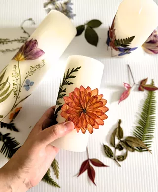 Image: Handmade Floral Candles