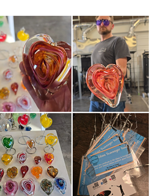 Image: Handmade Glass Heart Scavenger Hunt Giveaway 2025