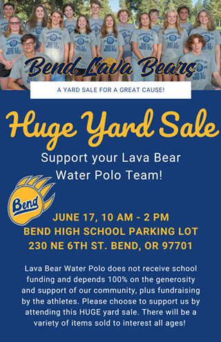 Huge Yard Sale Benefiting Lava Bear Water Polo