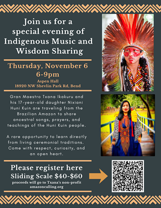Image: Indigenous Music from the Amazon with Txana Ikakaru and Nixiani Huni Kuin
