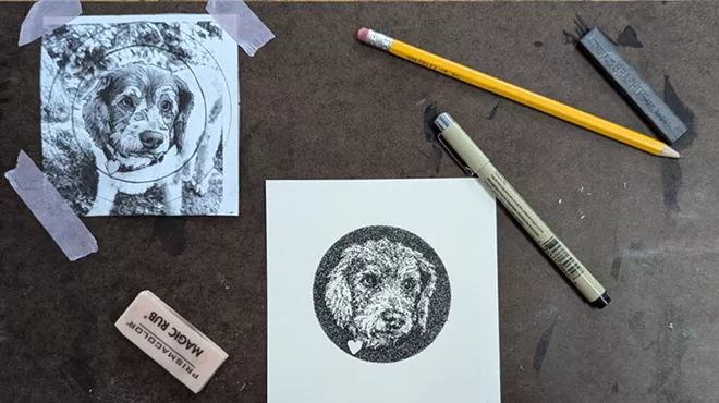 Image: INKTOBER Stippling Pet Portraits