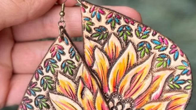 Image: Intro to Leather Tooling: Earrings or a Cuff