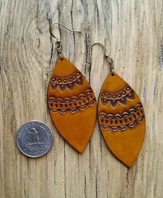Image: Intro to Leather Tooling: Earrings