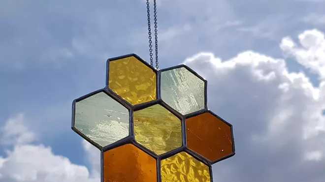 Image: Intro to Stained Glass - Honeycomb Suncatcher