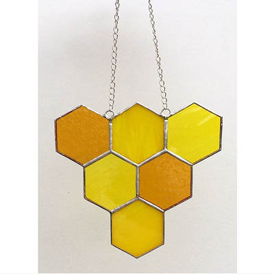 Intro to Stained Glass - Honeycomb Suncatcher