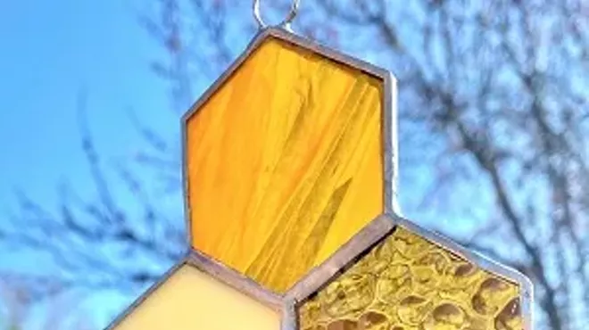 Image: Intro to Stained Glass - Honeycomb Suncatchers