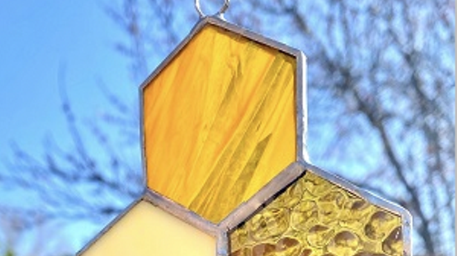 Image: Intro to Stained Glass - Honeycomb Suncatchers