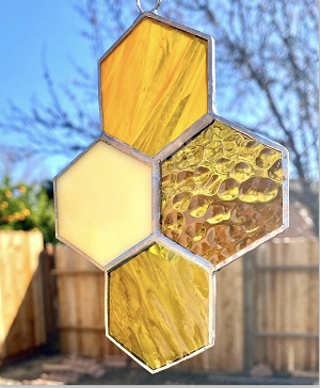 Image: Intro to Stained Glass - Honeycomb Suncatchers
