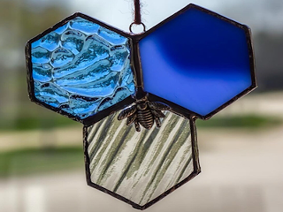Image: Intro to Stained Glass - Honeycomb Suncatchers