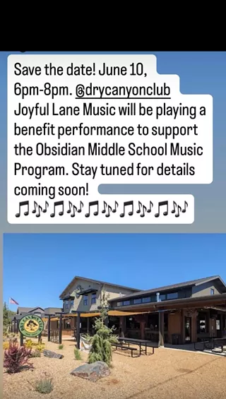 Image: Joyful Lane Music benefit concert for Obsidian Middle School Music Program