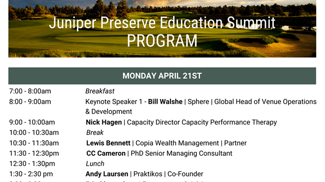Image: Juniper Preserve Leadership & Education Summit
