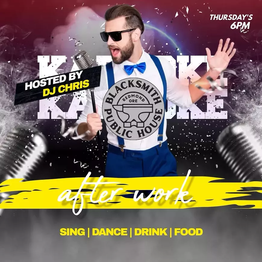 Come join us after work for a fun night of KARAOKE with DJ Chris at Blacksmith Public House! Grab a drink, sing a song, have some tasty food, and unwind with us after a long day!