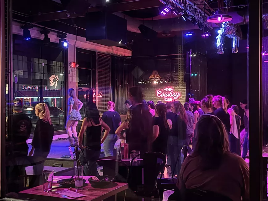 Group Line Dance Lesson at The Coyote