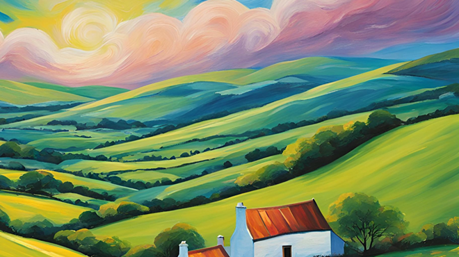 Image: Lets Paint Art Class - Irish Sunrise