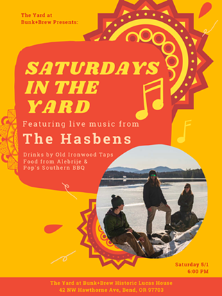 LIVE MUSIC - Saturdays in the Yard with The Hasbens